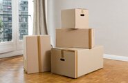 Moving boxes in an empty home