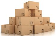 Pile of moving boxes